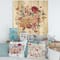 Designart - Vintage Old Letters With Wildflowers - Farmhouse Print on Natural Pine Wood